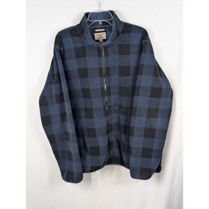 Lucky Brand Shearless Fleece Plaid Jacket Blue/Black Men's Size 2XL/XXL